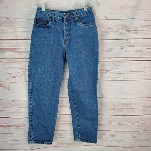 Vintage High Waist Bill Blass Easy Fit Denim Blue Jeans Size 8 Petite